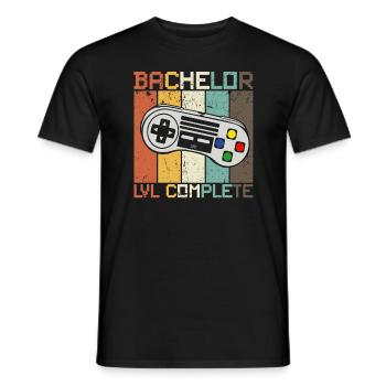 Bachelor degree degree student gift - Men's T-Shirt - black - Front - AI Model Male 178 light (178cm)