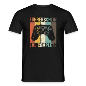 Driver's license test passed - Men's T-Shirt - black - Front - AI Model Male 178 light (178cm)