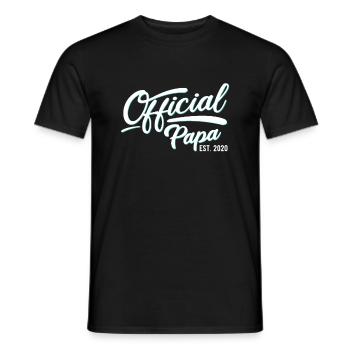 Official Papa 2020 Werdender Vater - Männer T-Shirt - Schwarz - Vorne - AI Model Male 178 light (178cm)