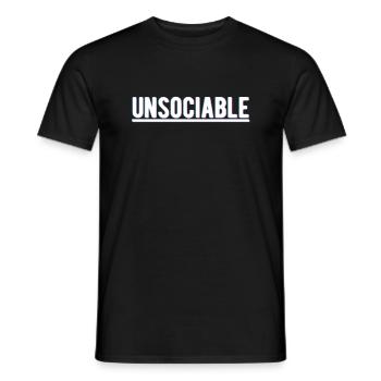Introverti Vaporwave esthétique non associable - T-shirt homme - noir - Devant - AI Model Male 178 light (178cm)