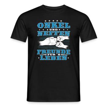 Onkel Und Neffen Freunde Für's Leben - Männer T-Shirt - Schwarz - Vorne - AI Model Male 178 light (178cm)