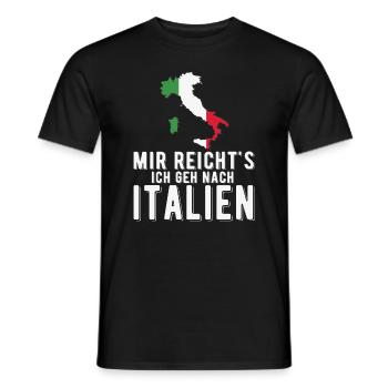 Mir Reichts Ich Geh Nach Italien Urlaub Spruch - Männer T-Shirt - Schwarz - Vorne - AI Model Male 178 light (178cm)