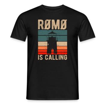 Danemark vacances Scandinavie disant Romo - T-shirt homme - noir - Devant - AI Model Male 178 light (178cm)
