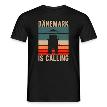 Danemark vacances Scandinavie disant phare - T-shirt homme - noir - Devant - AI Model Male 178 light (178cm)