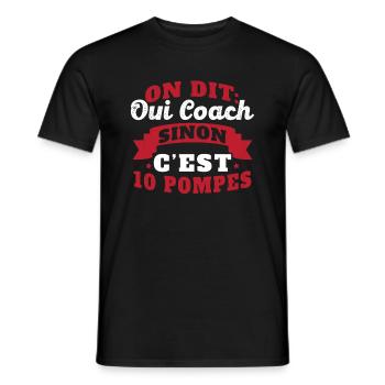On Dit Oui Coach Humour Coaching Sportif Cadeau - T-shirt homme - noir - Devant - AI Model Male 178 light (178cm)