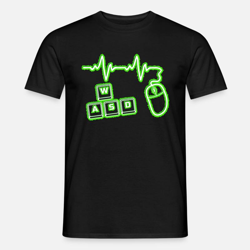 Computer-Herzschlag - Männer T-Shirt - Schwarz