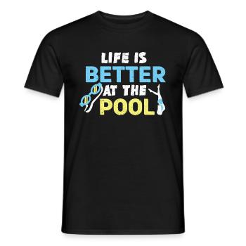Schwimmer Schwimmen 50 Meter Bahn Brustschwimmen - Männer T-Shirt - Schwarz - Vorne - AI Model Male 178 light (178cm)