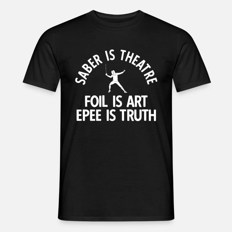 Fechten - Männer T-Shirt - Schwarz