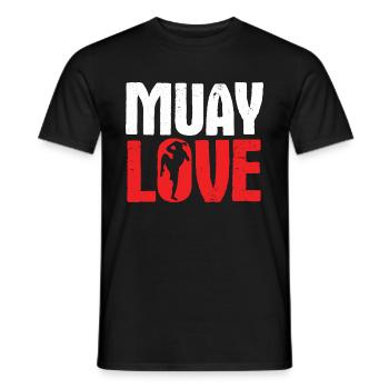 Thaiboxen Muay Thai - Männer T-Shirt - Schwarz - Vorne - AI Model Male 178 light (178cm)