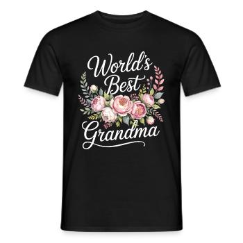 World’s Greatest Grandma Birthday Gift Ideas Nanny - Men's T-Shirt - black - Front - AI Model Male 178 light (178cm)