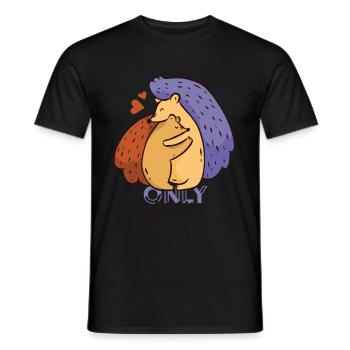 Only Love Igel Motiv süßes Geschenk - Männer T-Shirt - Schwarz - Vorne - AI Model Male 178 light (178cm)