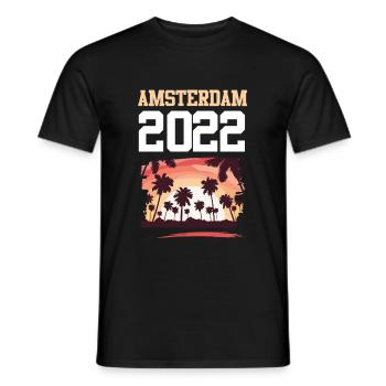 Amsterdam 2022 - Men's T-Shirt - black - Front - AI Model Male 178 light (178cm)