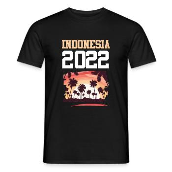 Indonesia 2022 - Männer T-Shirt - Schwarz - Vorne - AI Model Male 178 light (178cm)