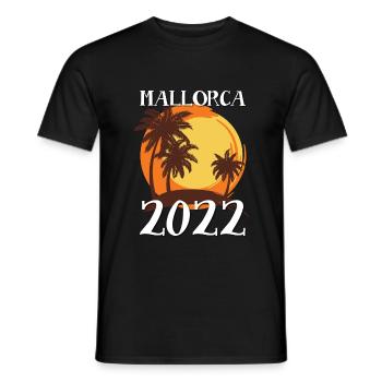 Mallorca 2022 Palmen - Männer T-Shirt - Schwarz - Vorne - AI Model Male 178 light (178cm)