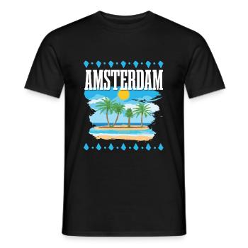 Amsterdam - T-shirt homme - noir - Devant - AI Model Male 178 light (178cm)