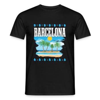 Barcelone - T-shirt homme - noir - Devant - AI Model Male 178 light (178cm)