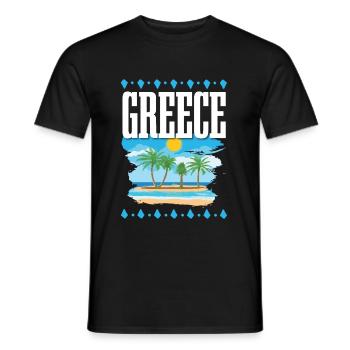 Greece - Männer T-Shirt - Schwarz - Vorne - AI Model Male 178 light (178cm)