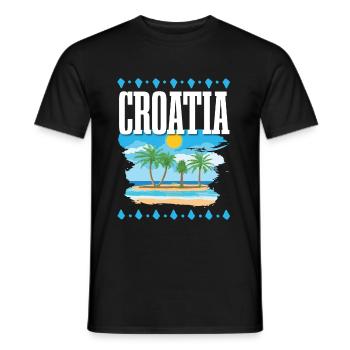 Croatia - Männer T-Shirt - Schwarz - Vorne - AI Model Male 178 light (178cm)