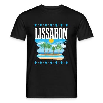 Lisbonne - T-shirt homme - noir - Devant - AI Model Male 178 light (178cm)