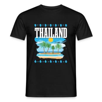 Thaïlande - T-shirt homme - noir - Devant - AI Model Male 178 light (178cm)