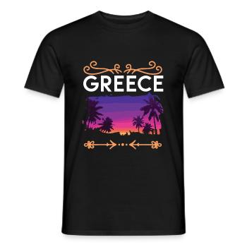 Greece - Männer T-Shirt - Schwarz - Vorne - AI Model Male 178 light (178cm)
