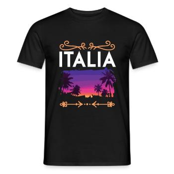 Italia - T-shirt homme - noir - Devant - AI Model Male 178 light (178cm)