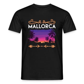 Mallorca - Männer T-Shirt - Schwarz - Vorne - AI Model Male 178 light (178cm)