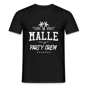 Malle Party Crew - Männer T-Shirt - Schwarz - Vorne - AI Model Male 178 light (178cm)