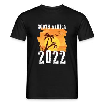 South Africa 2022 Palmen - Männer T-Shirt - Schwarz - Vorne - AI Model Male 178 light (178cm)