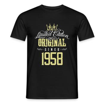 1958 limited edition - Men's T-Shirt - black - Front - AI Model Male 178 light (178cm)
