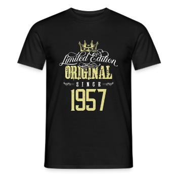 Édition limitée 1957 - T-shirt homme - noir - Devant - AI Model Male 178 light (178cm)