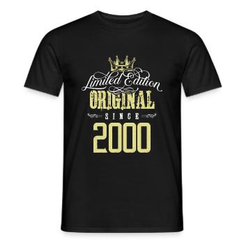 2000 limited edition - Männer T-Shirt - Schwarz - Vorne - AI Model Male 178 light (178cm)