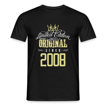 2008 limited edition - Men's T-Shirt - black - Front - AI Model Male 178 light (178cm)