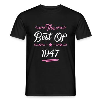 1947 best of - T-shirt homme - noir - Devant - AI Model Male 178 light (178cm)