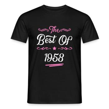 1958 best of - T-shirt homme - noir - Devant - AI Model Male 178 light (178cm)