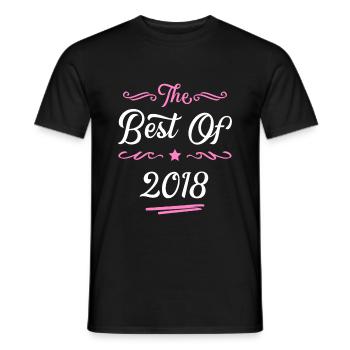 2018 best of - Men's T-Shirt - black - Front - AI Model Male 178 light (178cm)