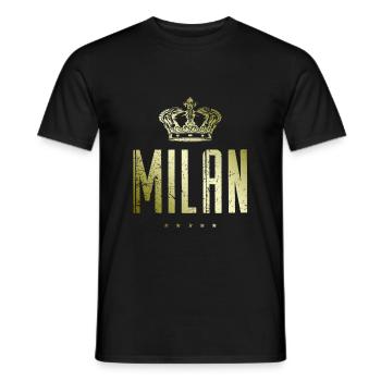 Milan - Männer T-Shirt - Schwarz - Vorne - AI Model Male 178 light (178cm)