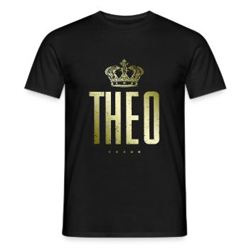 Théo - T-shirt homme - noir - Devant - AI Model Male 178 light (178cm)
