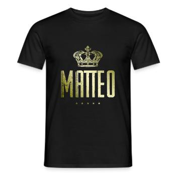 Matteo - Men's T-Shirt - black - Front - AI Model Male 178 light (178cm)