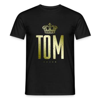 Tom - Männer T-Shirt - Schwarz - Vorne - AI Model Male 178 light (178cm)