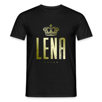 Lena - Männer T-Shirt - Schwarz - Vorne - AI Model Male 178 light (178cm)
