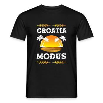 Croatia Modus - Männer T-Shirt - Schwarz - Vorne - AI Model Male 178 light (178cm)