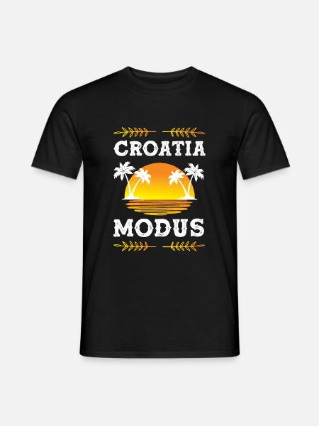 Croatia Modus - Männer T-Shirt - Schwarz