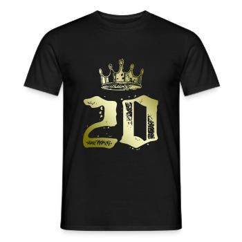 Couronne de 20 chiffres - T-shirt homme - noir - Devant - AI Model Male 178 light (178cm)