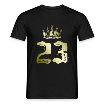 23 Couronne numérique - T-shirt homme - noir - Devant - AI Model Male 178 light (178cm)