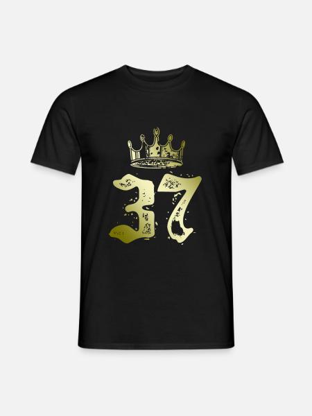 37 Couronne numérique - T-shirt homme - noir