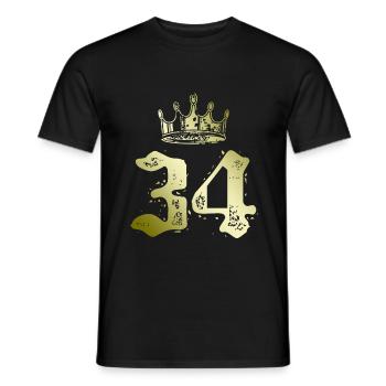 34 Couronne numérique - T-shirt homme - noir - Devant - AI Model Male 178 light (178cm)
