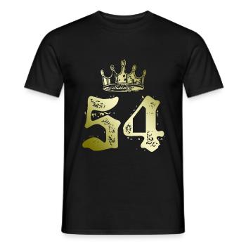54 Couronne de numéros - T-shirt homme - noir - Devant - AI Model Male 178 light (178cm)