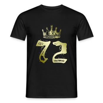 72 Number crown - Men's T-Shirt - black - Front - AI Model Male 178 light (178cm)