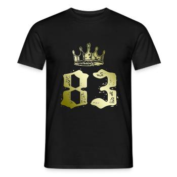 83 Couronne numérique - T-shirt homme - noir - Devant - AI Model Male 178 light (178cm)